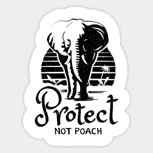 Elephant Rescue - Protect Not Poach Sticker